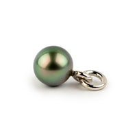 Aurora Borealis 11mm Tahitian Pearl Rava Pendant on 14K White Gold