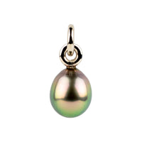 Paradise Pink 10mm Tahitian Pearl Rava Pendant on 14K White Gold