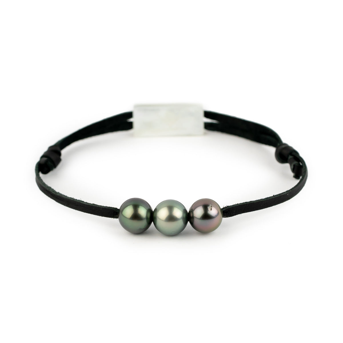 Plum Green 9.1-9.8mm Triple Mana Bracelet