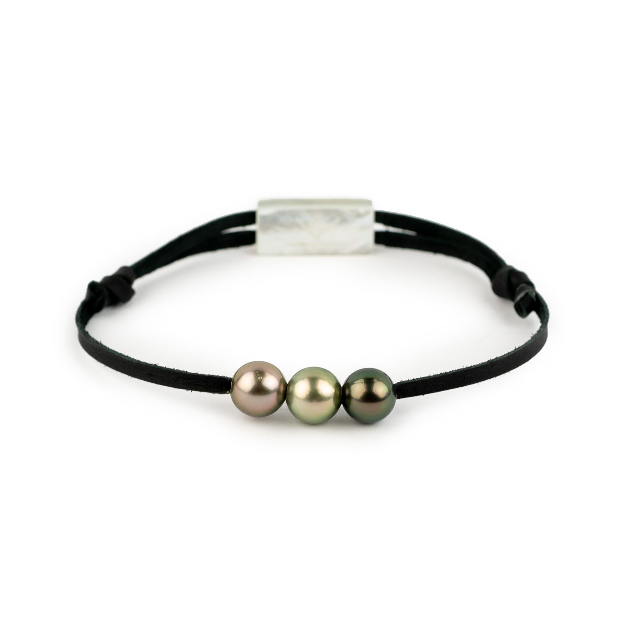 Golden Pink Green 9.1-9.7mm Triple Mana Bracelet – Kamoka Pearl