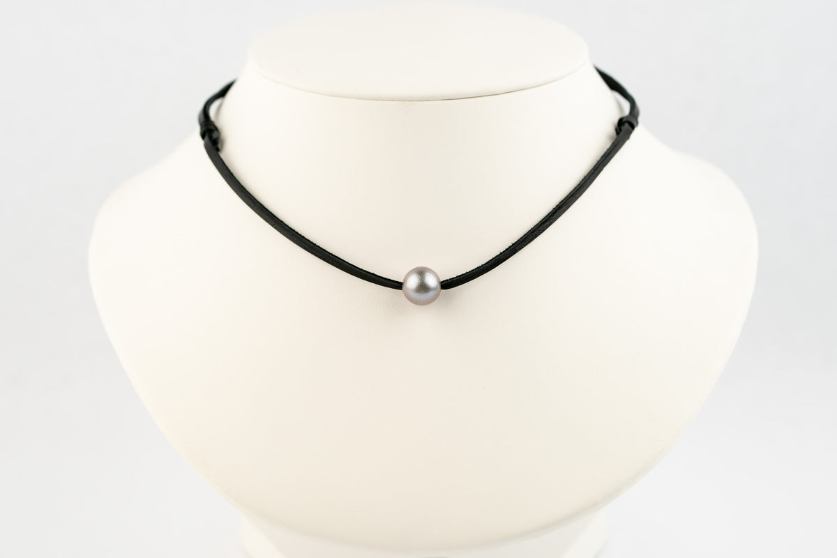 Pale Lavender Shark Skin 11.5mm Super Mana Necklace