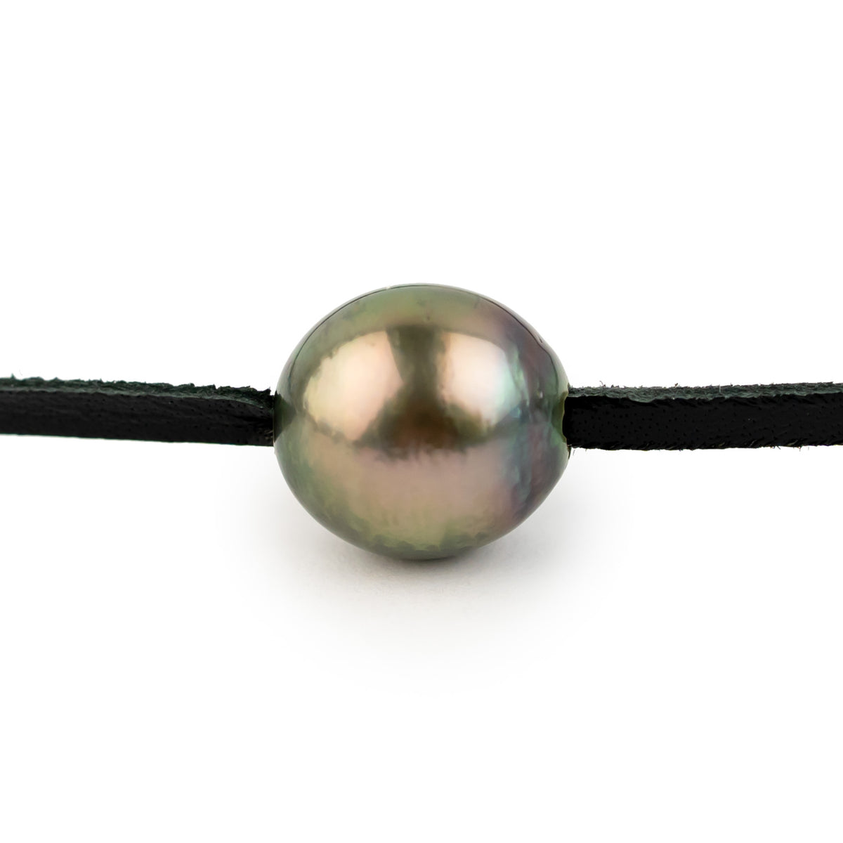 Golden Green Rainbow 11.7mm Super Mana Necklace