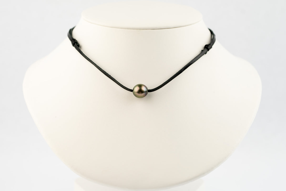 Golden Green Rainbow 11.7mm Super Mana Necklace
