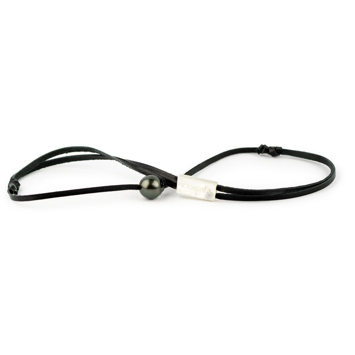 Glossy Ebony Green 12.1mm Baroque Super Mana Necklace