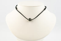 Glossy Ebony Green 12.1mm Baroque Super Mana Necklace