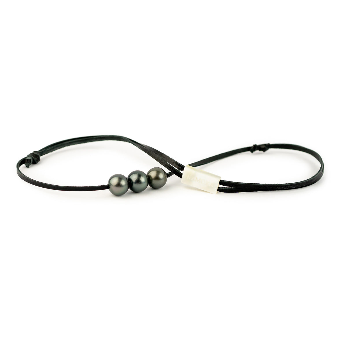 Triple Dark Green Shark Skin 11.1-11.8mm Super Mana Necklace