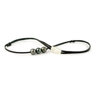 Triple Dark Green Shark Skin 11.1-11.8mm Super Mana Necklace