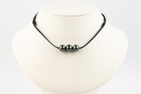 Triple Dark Green Shark Skin 11.1-11.8mm Super Mana Necklace