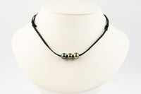 Hazy Tri-Colored 10.2-10.5mm Triple Eimeo Mana Necklace