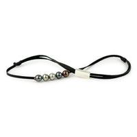 Vivid Multicolorful Circled 9.3-9.8mm Quintuple Mana Pearl Necklace