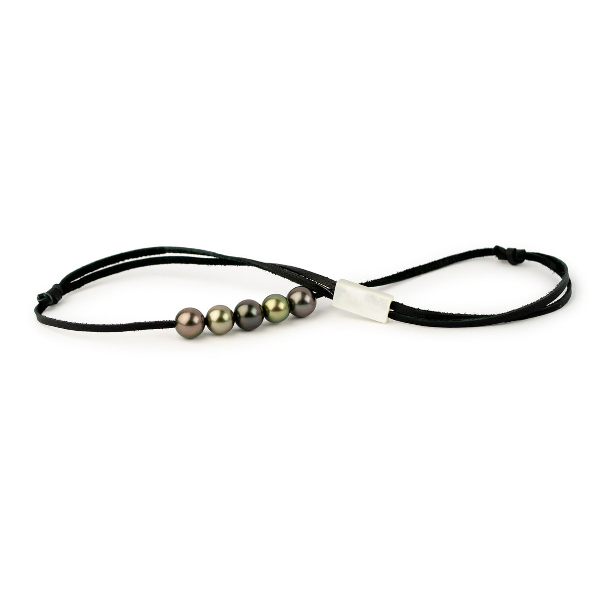 Plum Chartreuse 10.2-10.9mm Quintuple Mana Pearl Necklace