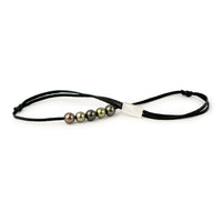 Plum Chartreuse 10.2-10.9mm Quintuple Mana Pearl Necklace