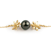 Hunter Green Tiaré Choker Necklace on 14k Yellow Gold