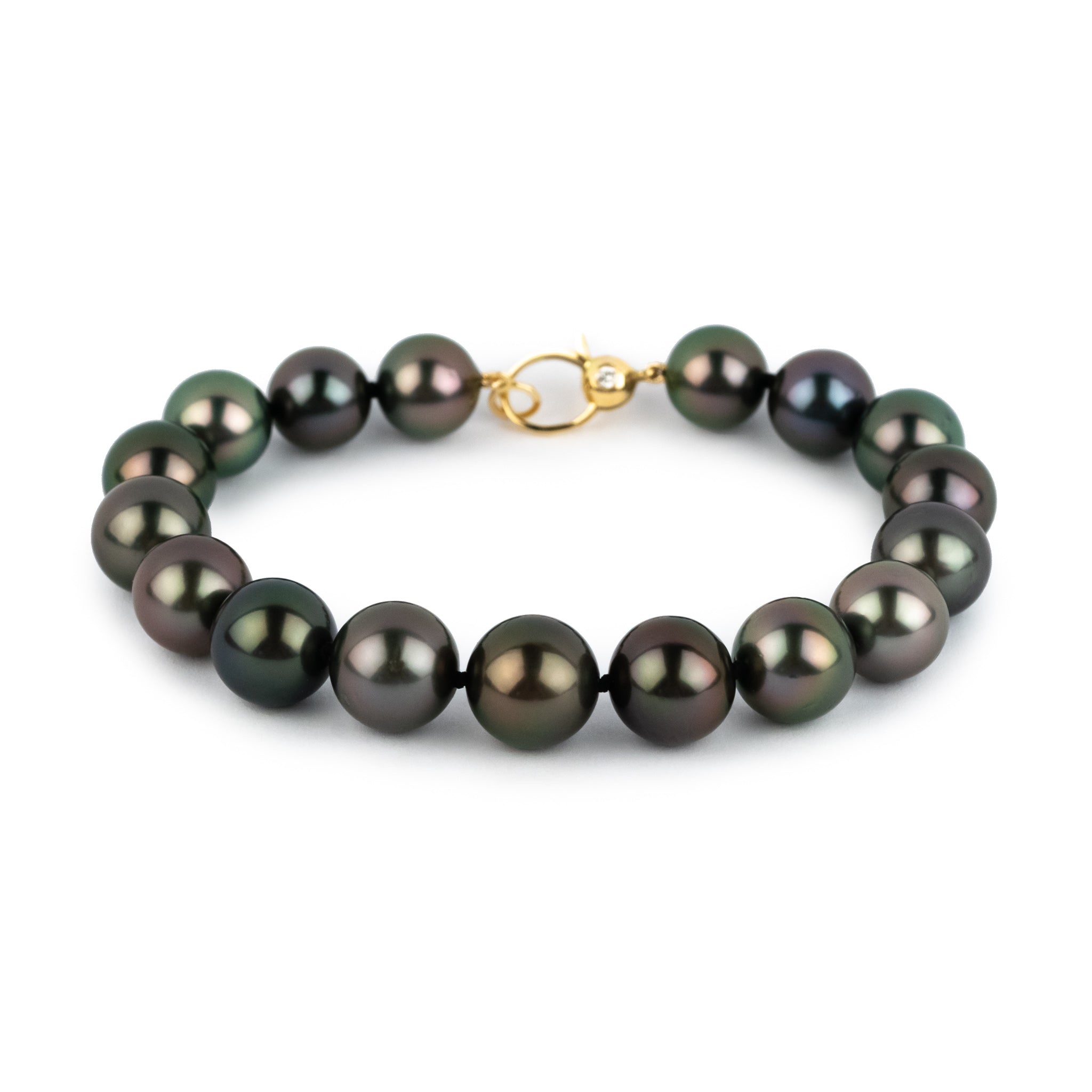 Purple Orchid 9.4-11.2mm Tahitian Pearl Bracelet