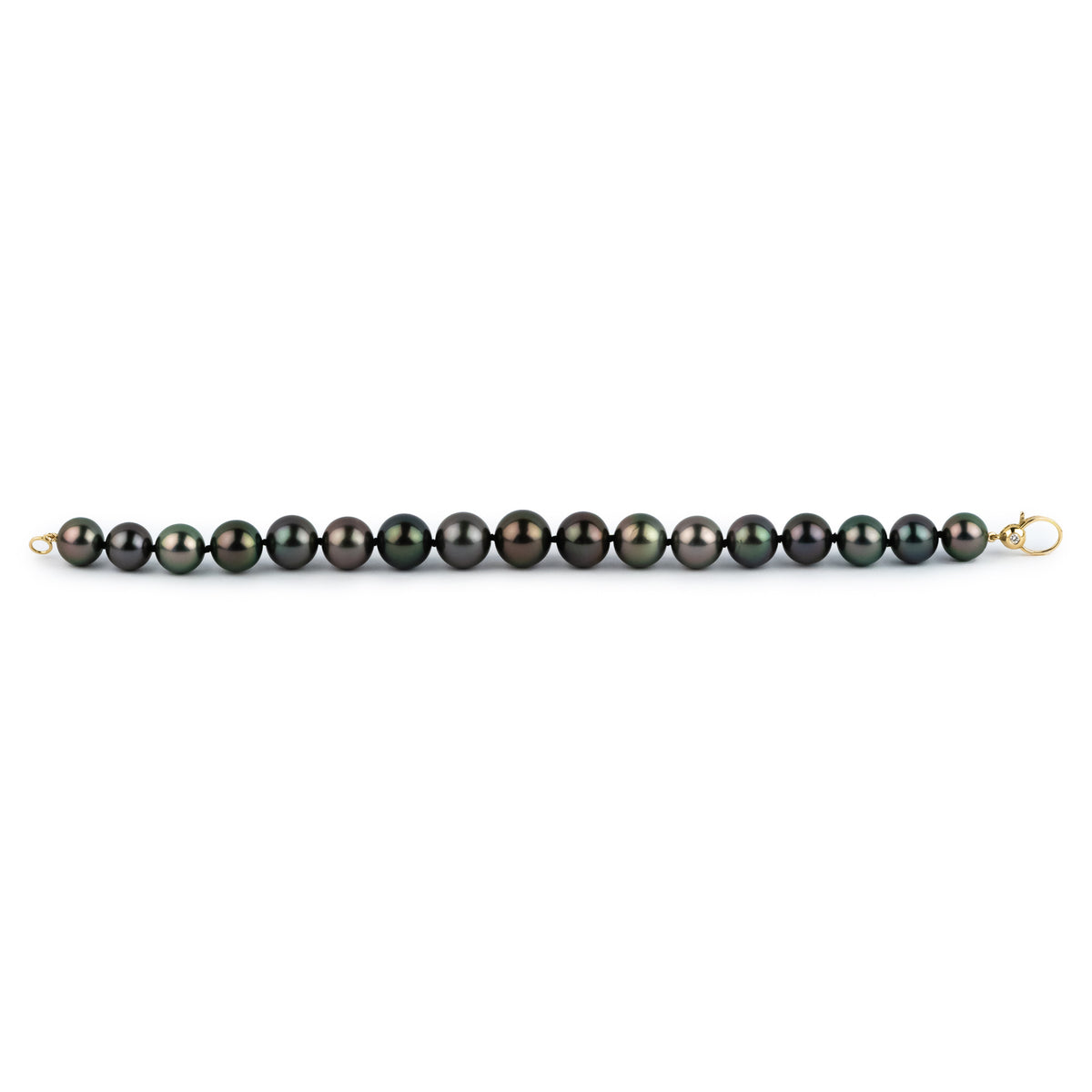 Purple Orchid 9.4-11.2mm Tahitian Pearl Bracelet
