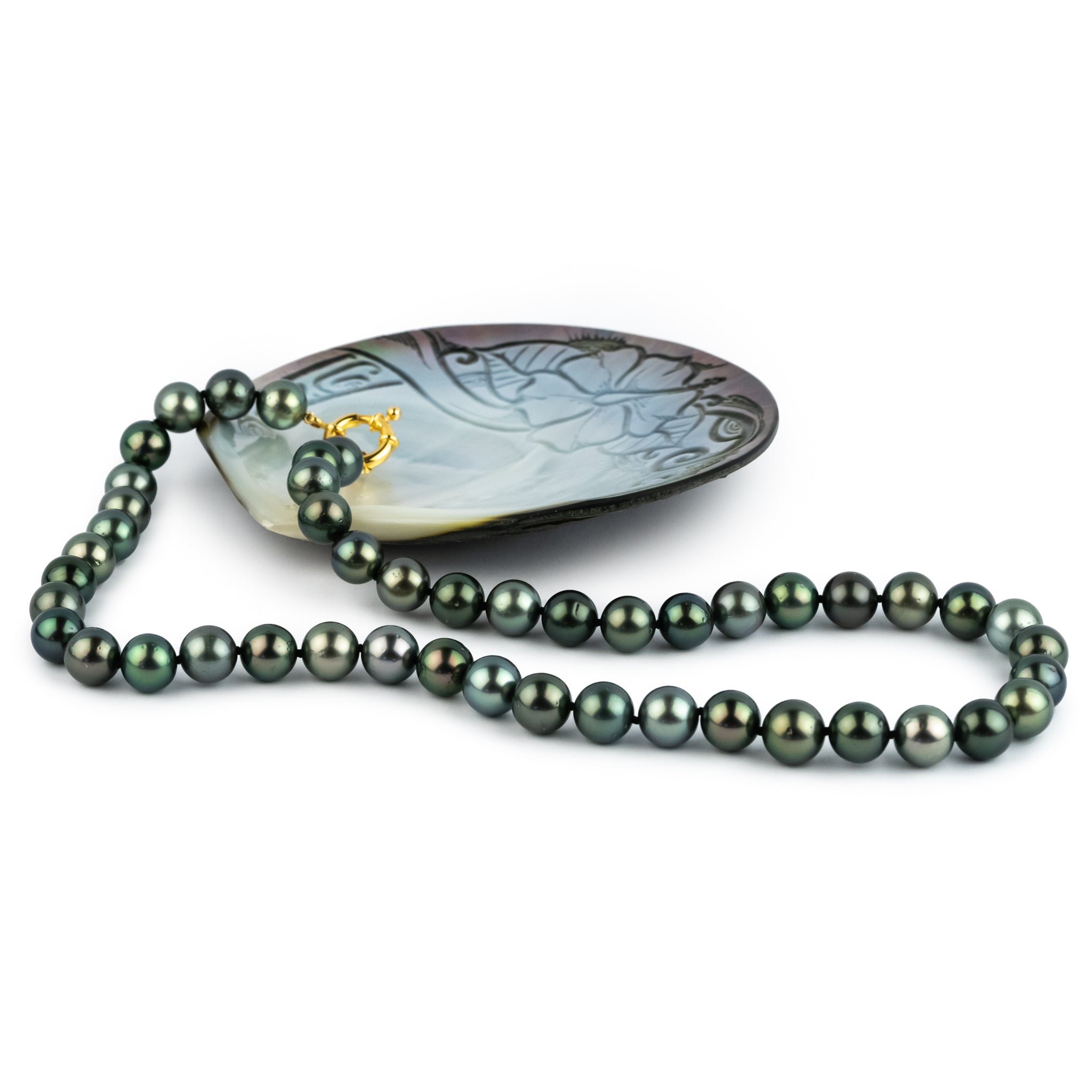 Luminous Blue-Green 9.9-11.4mm Tahitian Pearl Strand