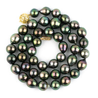 Kaleidoscopic Peacock 8.9-11.5mm Tahitian Pearl Strand