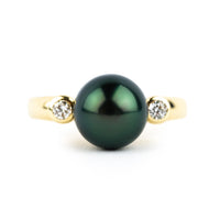 Tahitian Pearl & Diamond Aurora Ring