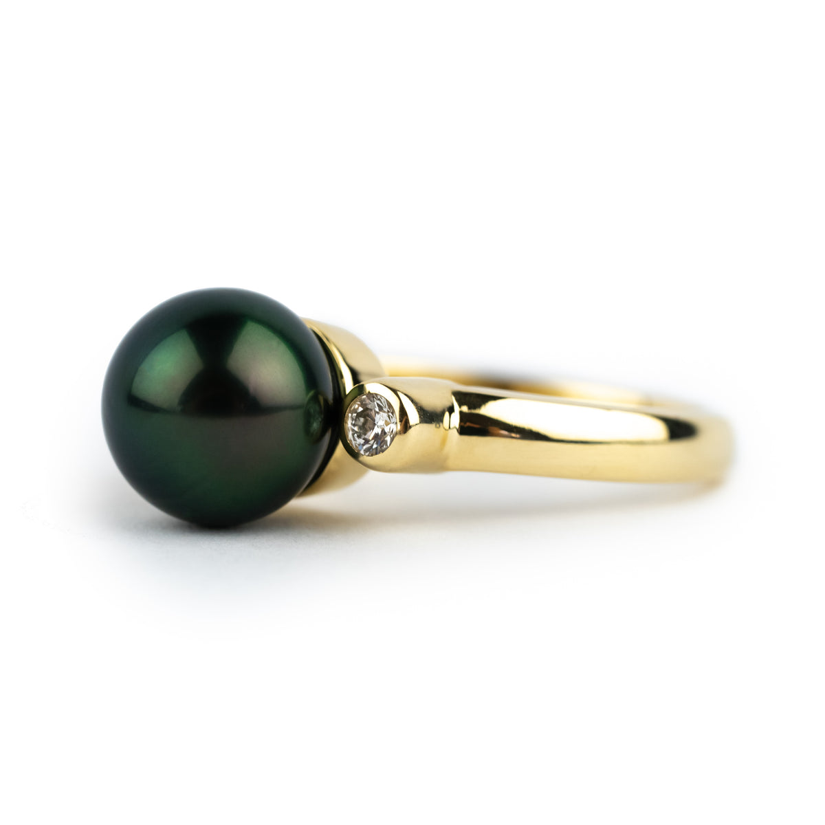 Tahitian Pearl & Diamond Aurora Ring