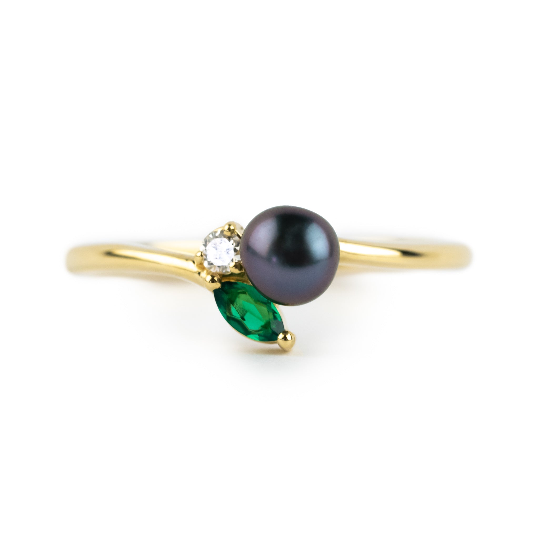 Tahitian Keshi Pearl & Gemstone Natura Ring