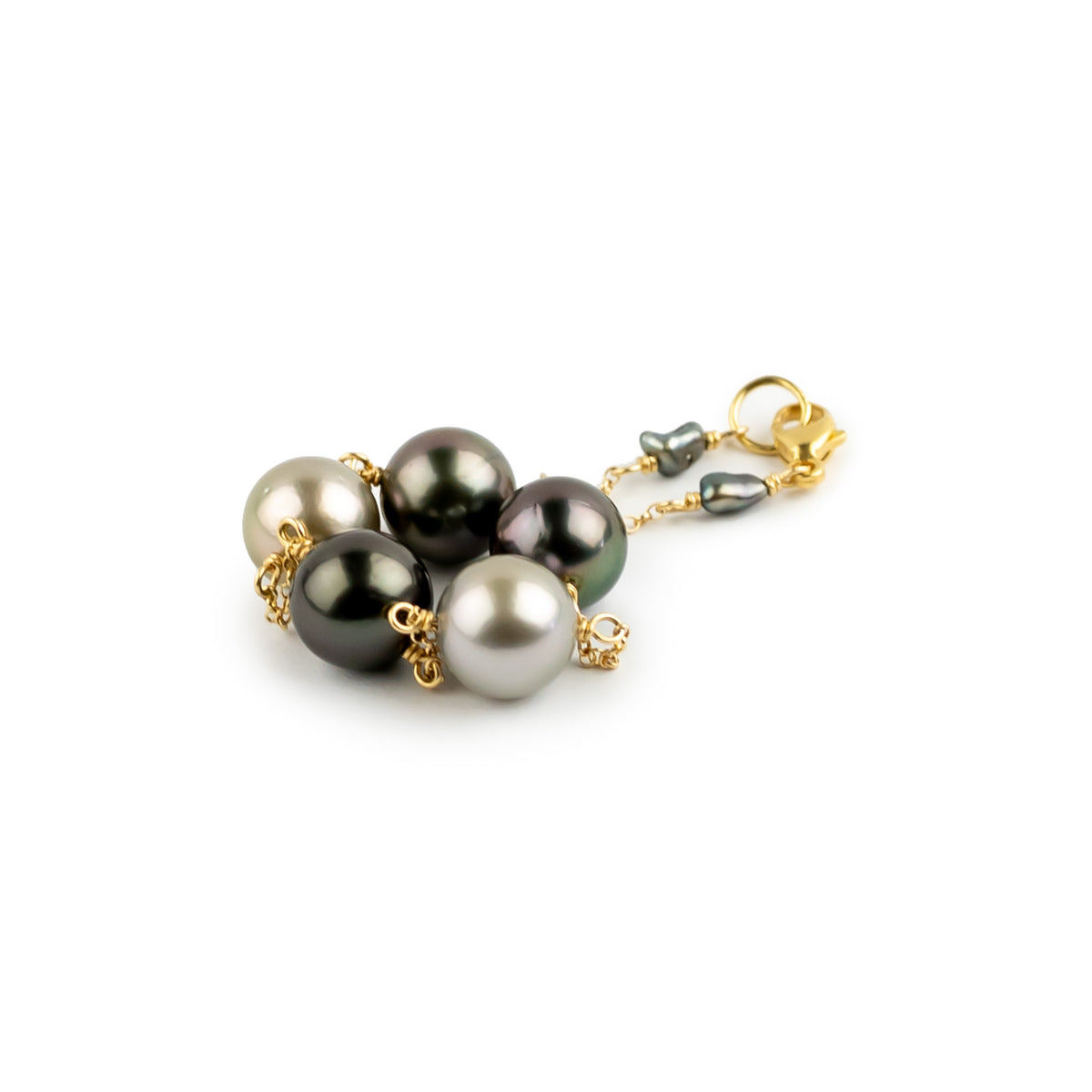 Black Orchid Blush Tin-Cup Tahitian Pearl Bracelet on 14/20 Gold Filled