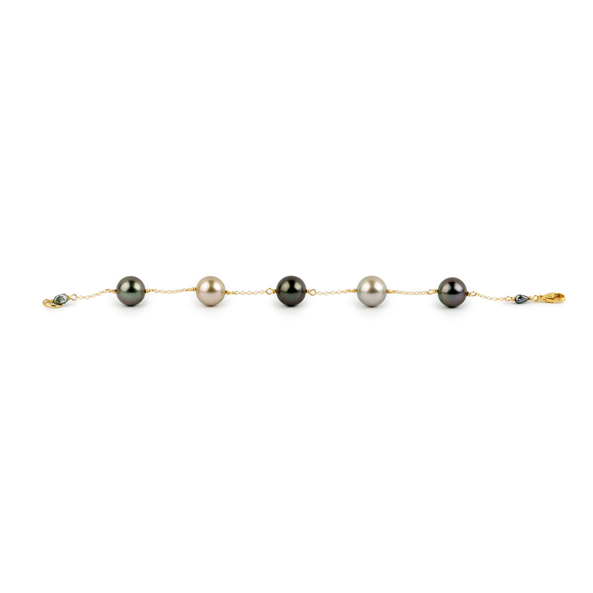 Black Orchid Blush Tin-Cup Tahitian Pearl Bracelet on 14/20 Gold Filled