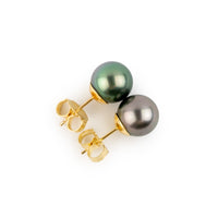Lagoon Flower 9-9.7mm Tahitian Pearl Stud Earrings