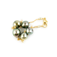 Glowing Golden Blue Tin-Cup Tahitian Pearl Bracelet on 14/20 Gold Filled