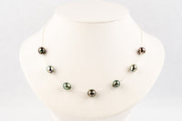 Hibiscus Pink Tin-Cup Tahitian Pearl Necklace on Sterling Silver