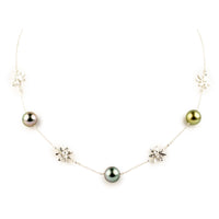 Rhapsody Tiaré Tin-Cup Tahitian Pearl Necklace on Sterling Silver