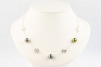Rhapsody Tiaré Tin-Cup Tahitian Pearl Necklace on Sterling Silver