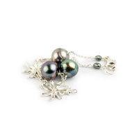Blissful Bouquet Tiaré Tahitian Pearl Tin Cup Bracelet on Sterling Silver