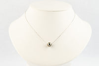Perfectly Pink 9.2mm Pearl Solitaire Necklace on 14K White Gold