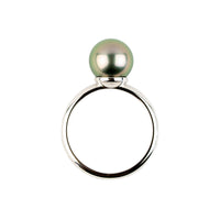 Dragonfruit 9.2mm Tahitian Pearl Ring on 14K White Gold