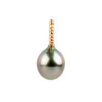 Lilac Flower 9.4mm Tahitian Pearl Pendant on 14K Rose Gold