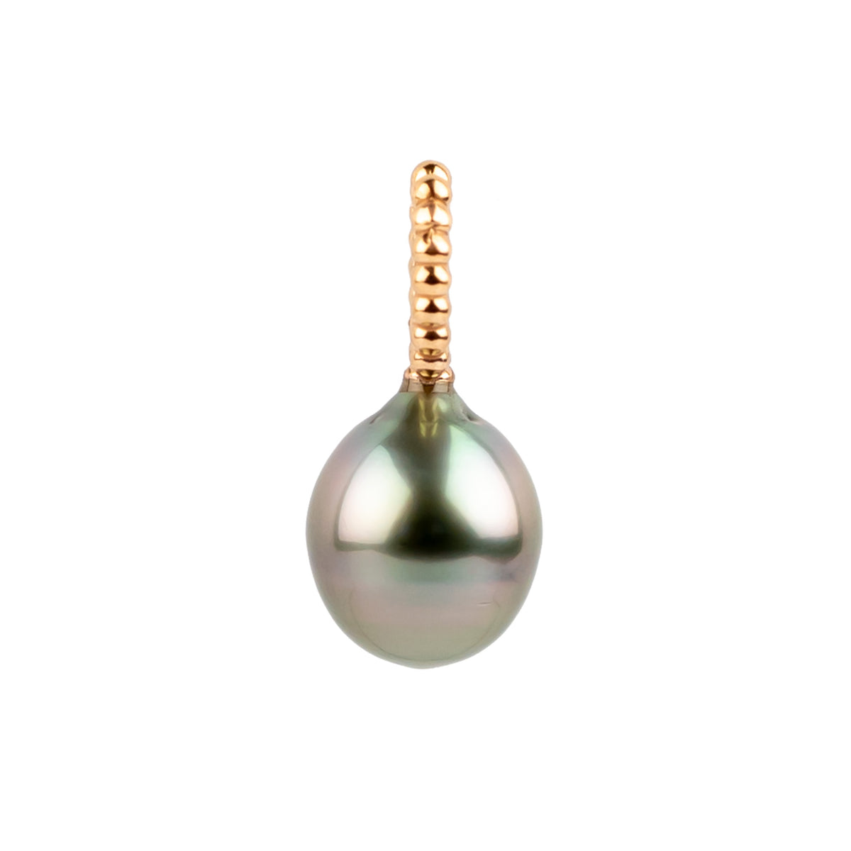 Lilac Flower 9.4mm Tahitian Pearl Pendant on 14K Rose Gold