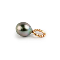 Lilac Flower 9.4mm Tahitian Pearl Pendant on 14K Rose Gold