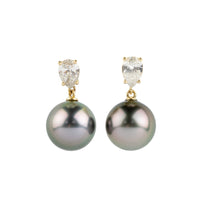 Tahitian Pearl & Diamond Sirène Earrings