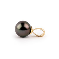 Aubergine Eclipse 9.7mm Tahitian Pearl Pendant on 14K Yellow Gold