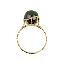 Plum Green Tahitian Pearl Mermaid Ring