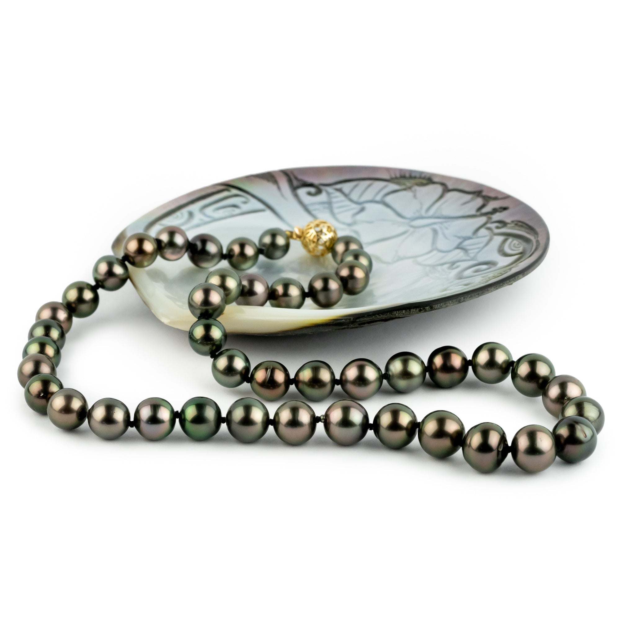 Aubergine Orchid 8.5-11.8mm Tahitian Pearl Strand – Kamoka Pearl