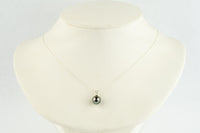 Tahitian Pearl & Diamond Pink Green Étoile Necklace on Sterling Silver