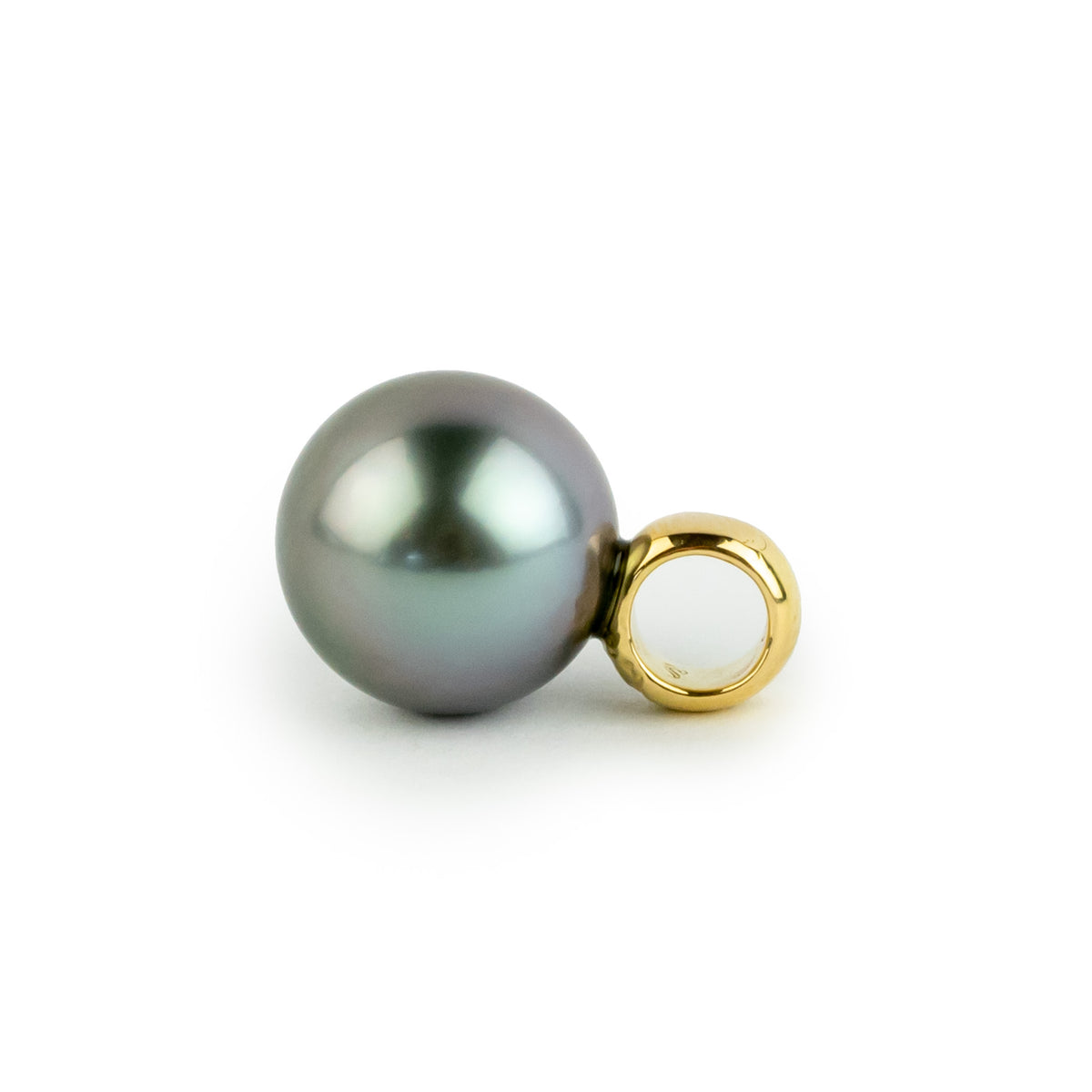 Light Pastel 10.5mm Tahitian Pearl Pendant on 18K Yellow Gold