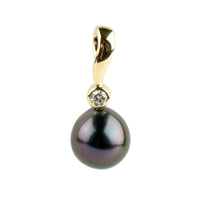 Tahitian Pearl & Diamond 11.3mm Astre Pendant