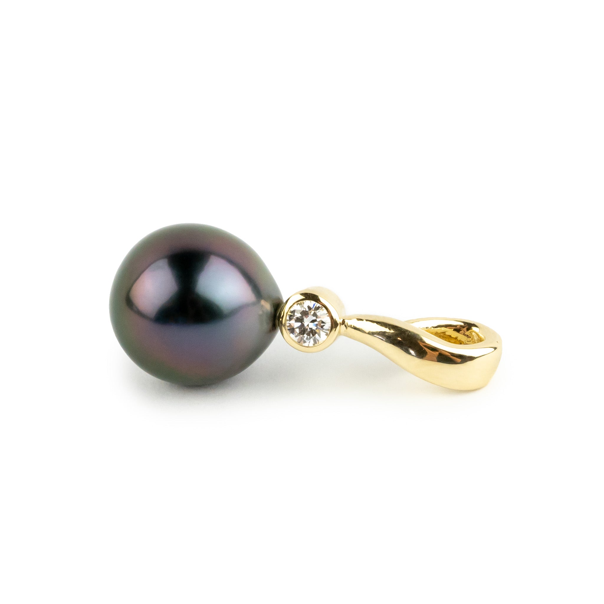 Tahitian Pearl & Diamond 11.3mm Astre Pendant