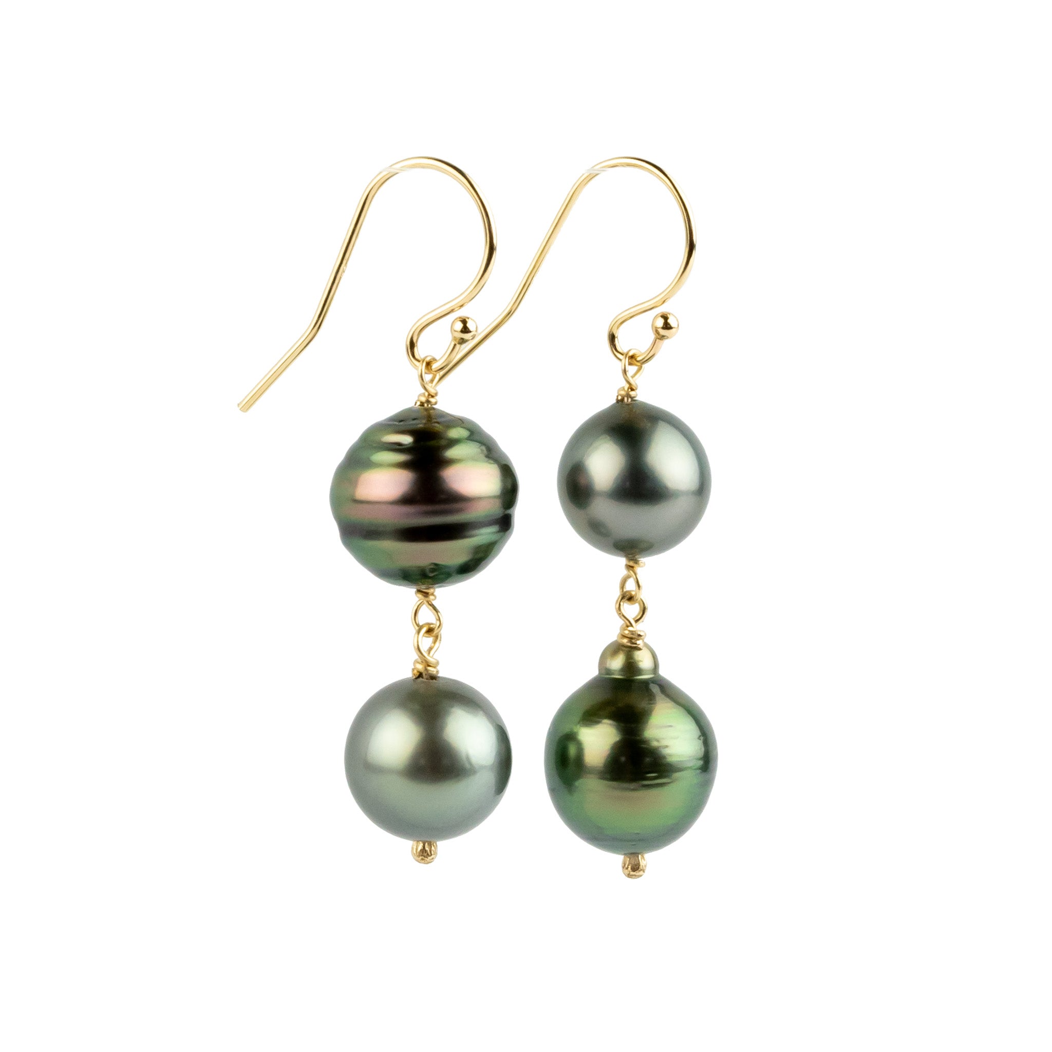Whimsical Tahitian Pearl Earrings