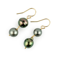 Whimsical Tahitian Pearl Earrings