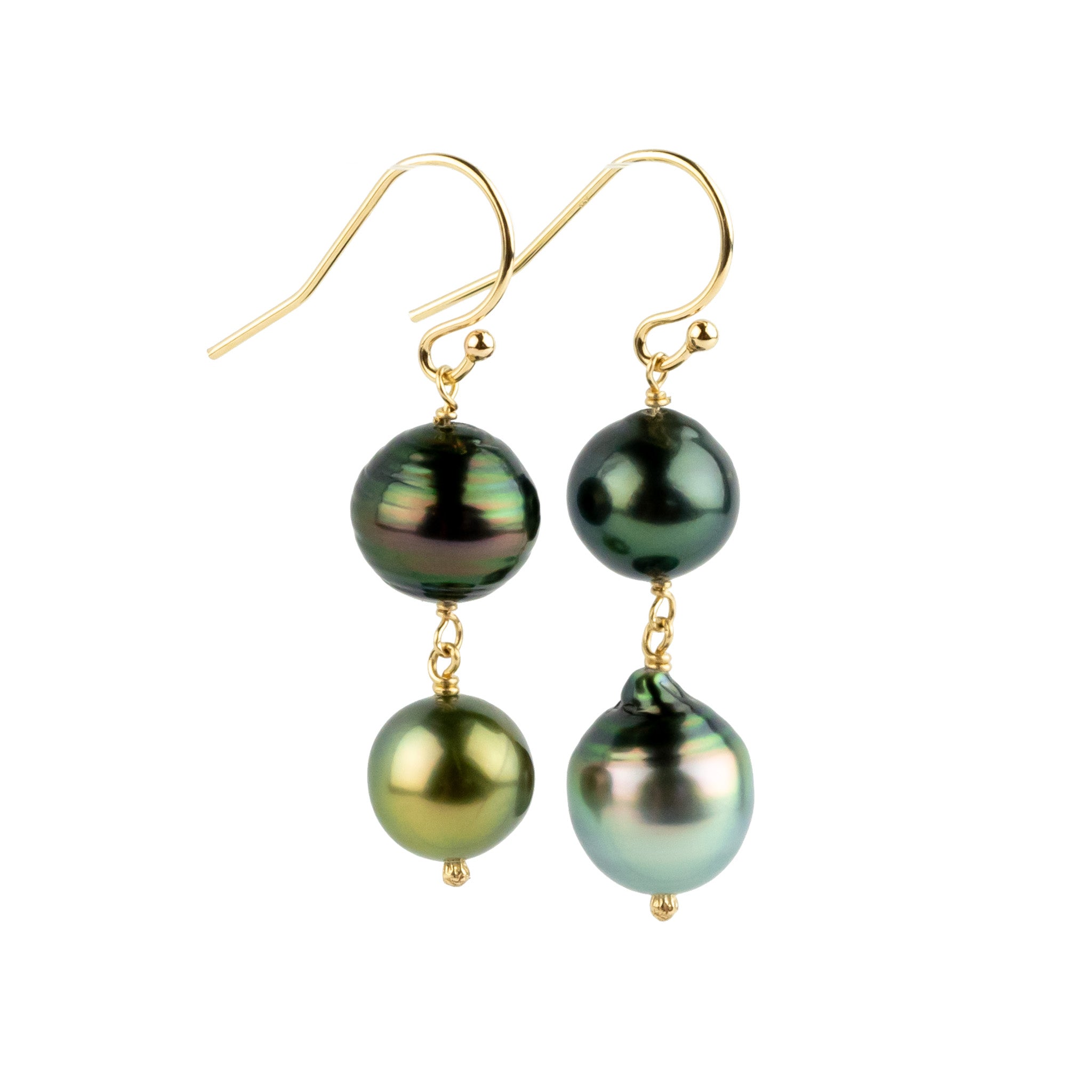 Whimsical Tahitian Pearl Earrings