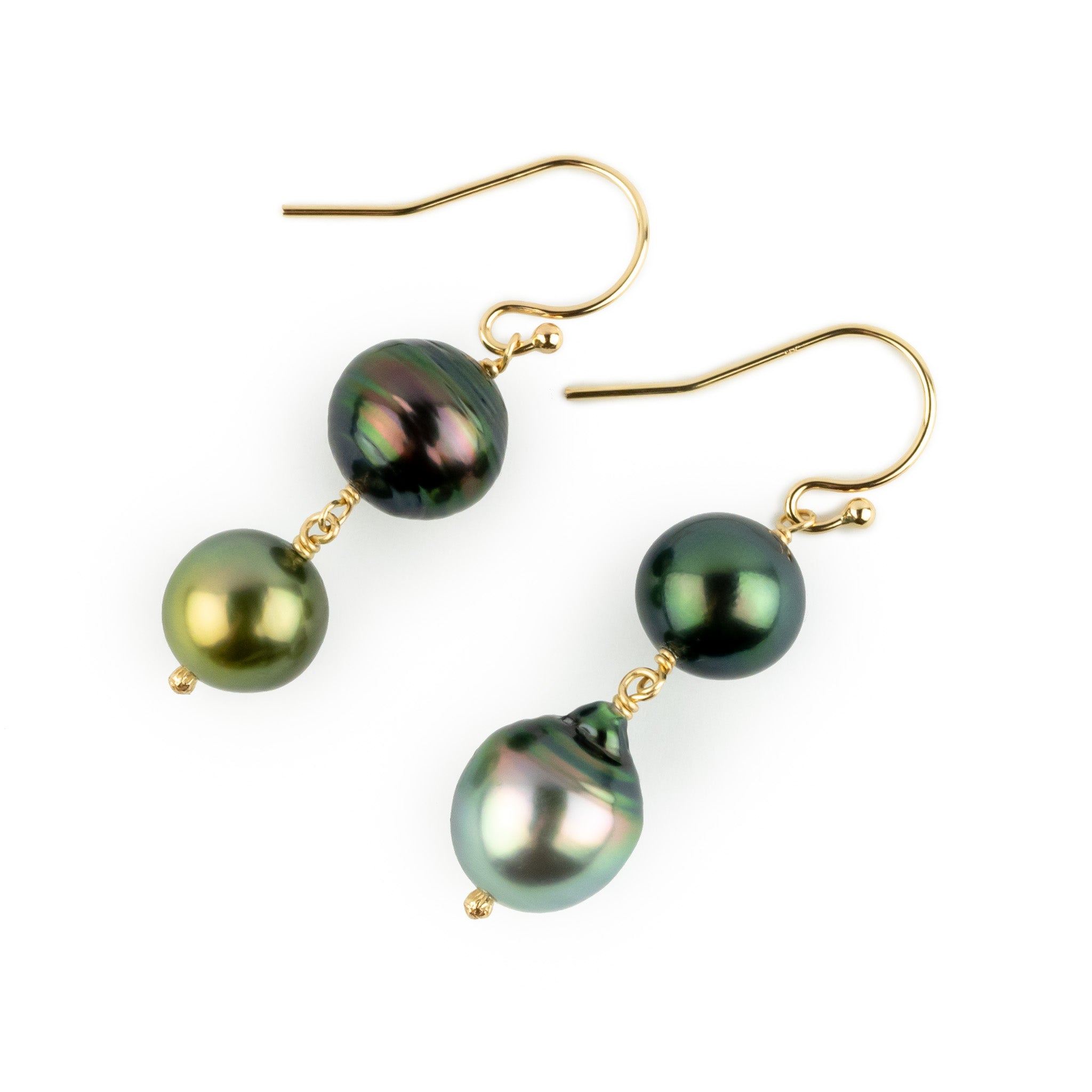 Whimsical Tahitian Pearl Earrings