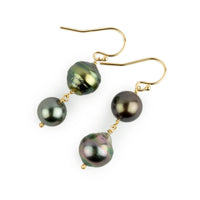 Whimsical Tahitian Pearl Earrings